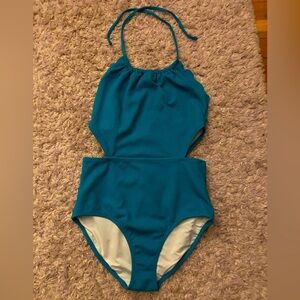 One piece blue swimsuit for girls XXL (16) brand new condition